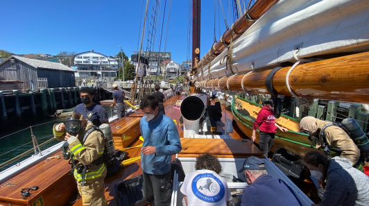 Sail training and safety drills
