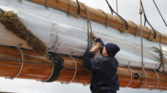 Sail training the crew of Bluenose II
