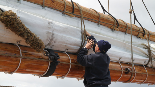 Sail training the crew of Bluenose II